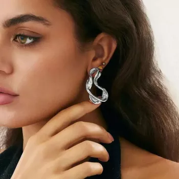 Vintage Irregular Hollow Stud Earrings: Style & Care